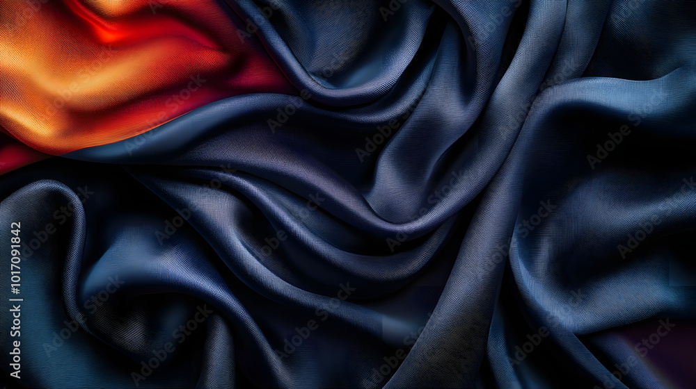 Obraz premium Exotic dark matter fabric material twisting undulating