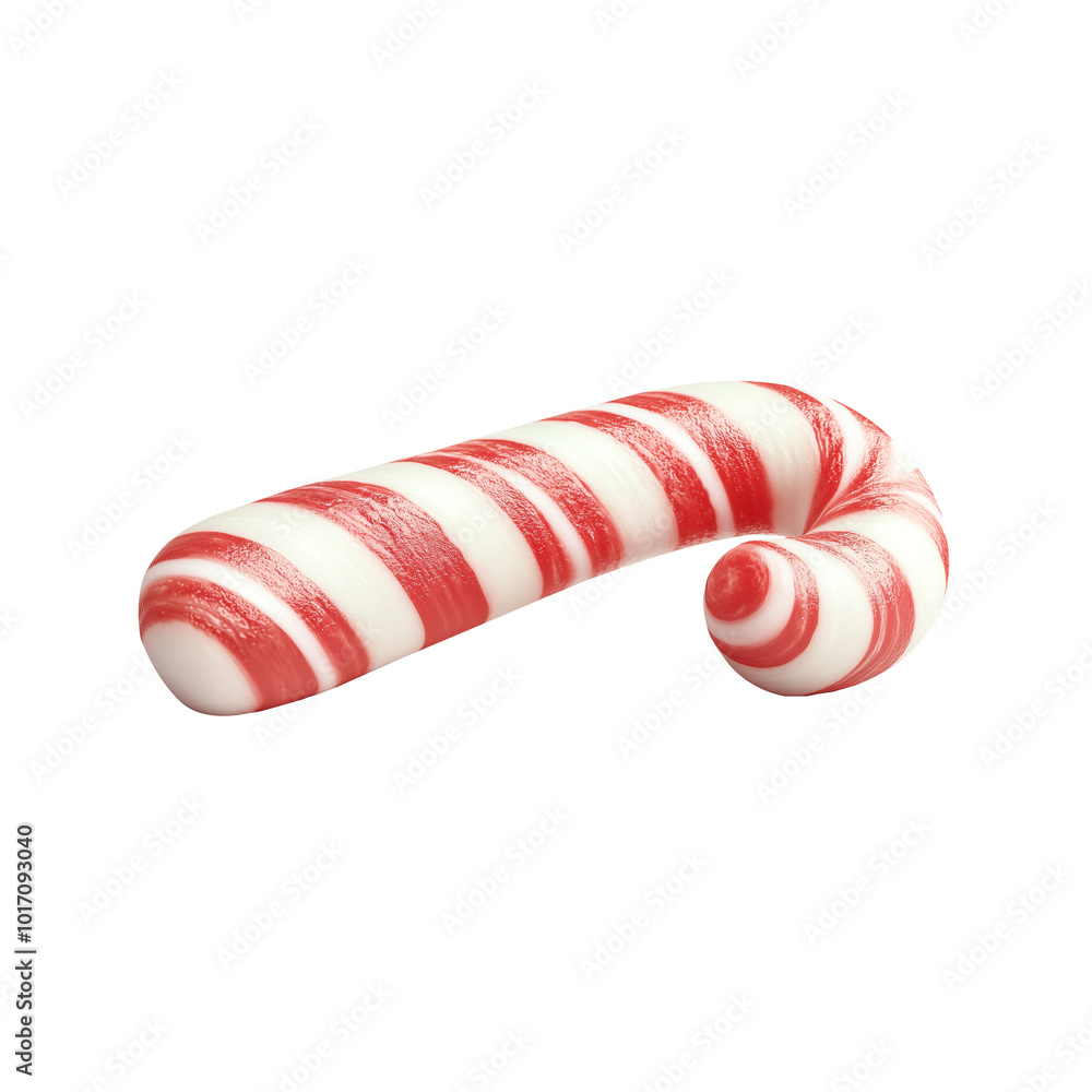 Fototapeta premium Christmas Candy Cane Isolated on Transparent Background