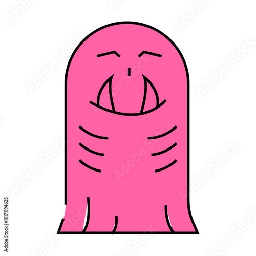 ghoul ghost line icon vector. ghoul ghost sign. isolated symbol illustration