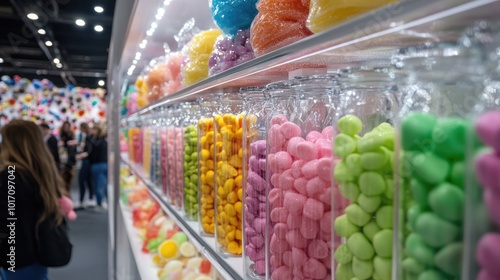 Candy varieties on display at the expo photo