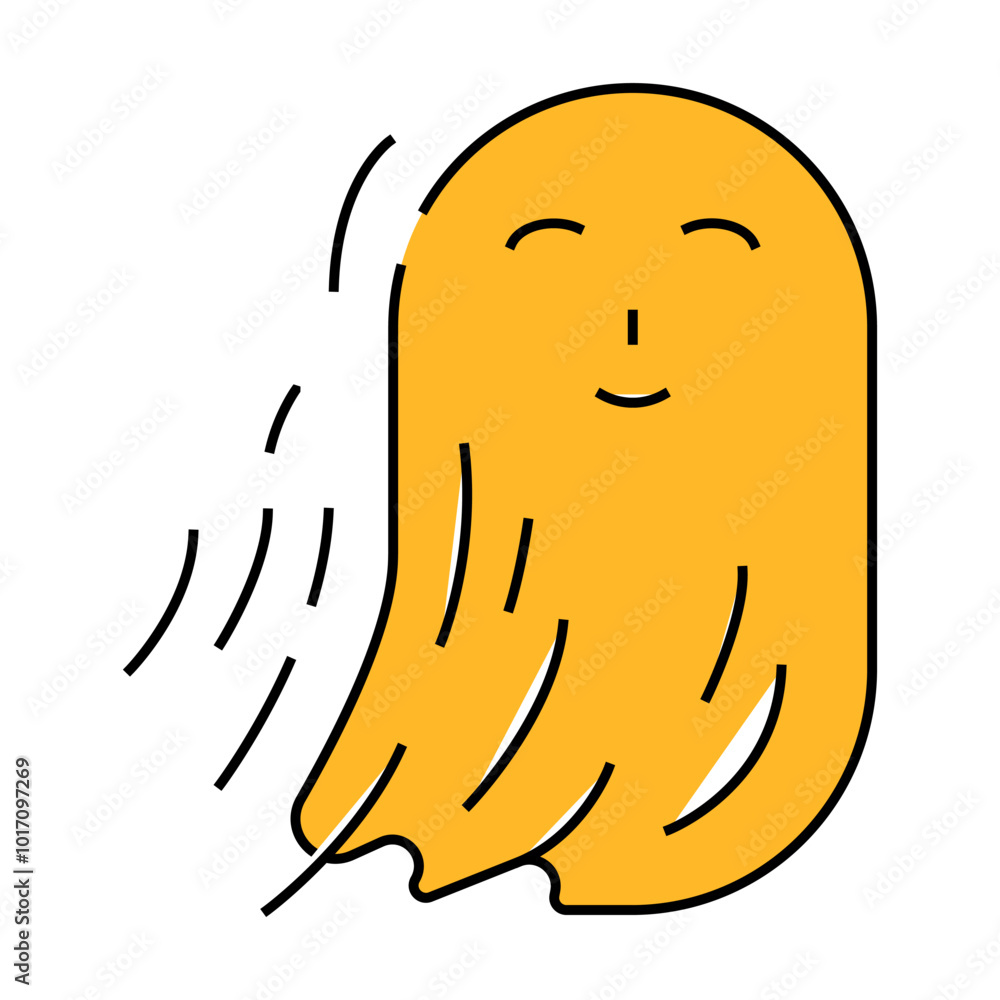 Fototapeta premium fly ghost line icon vector. fly ghost sign. isolated symbol illustration