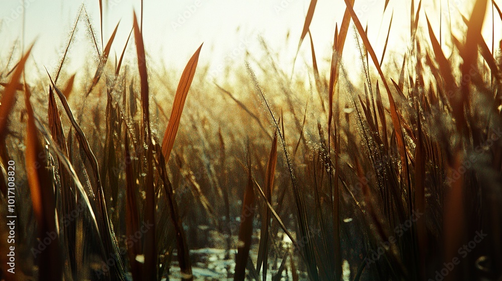 Golden Hour Grass Field: Nature's Tranquil Beauty Golden Hour Grass Field: Nature's Tranquil Beauty