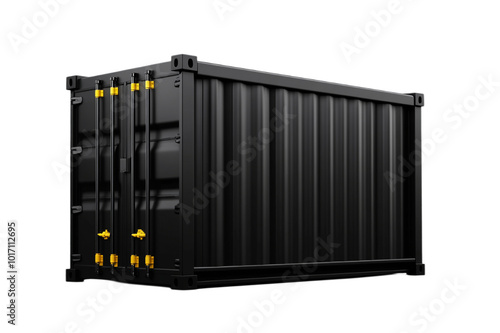 Industrial container isolated on transparent background.	