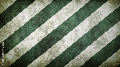 An artistic background that features beautifully distressed green and white diagonal stripes in design