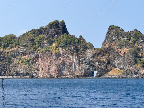 Portão Cove, Pedra Furada, also known as Buraco da Sapata, is shaped like the map of Brazil photo