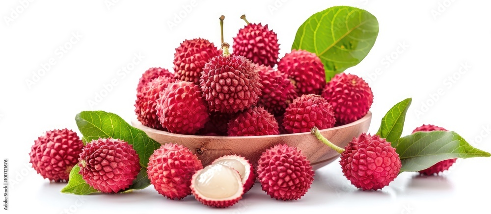 Lychee on White Background Lychee on White Background