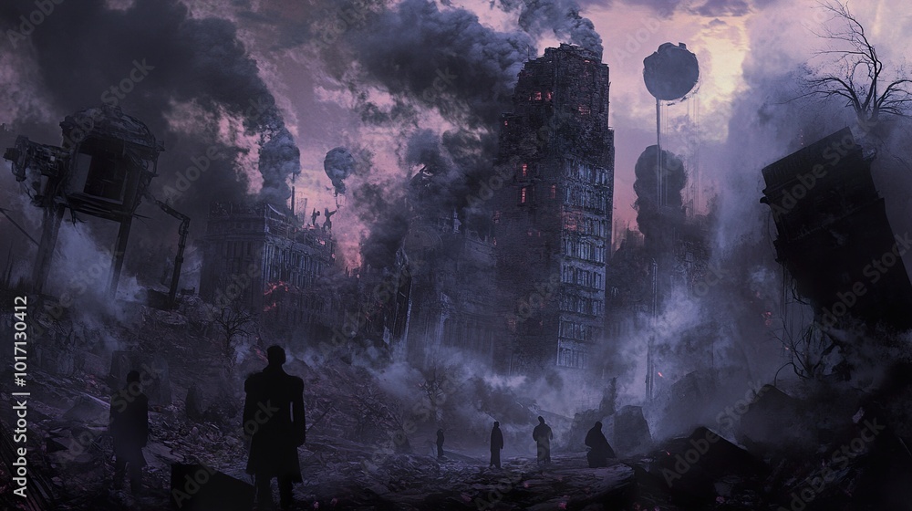Apocalyptic Cityscape: Ruins of a Lost Civilization Apocalyptic Cityscape: Ruins of a Lost Civilization