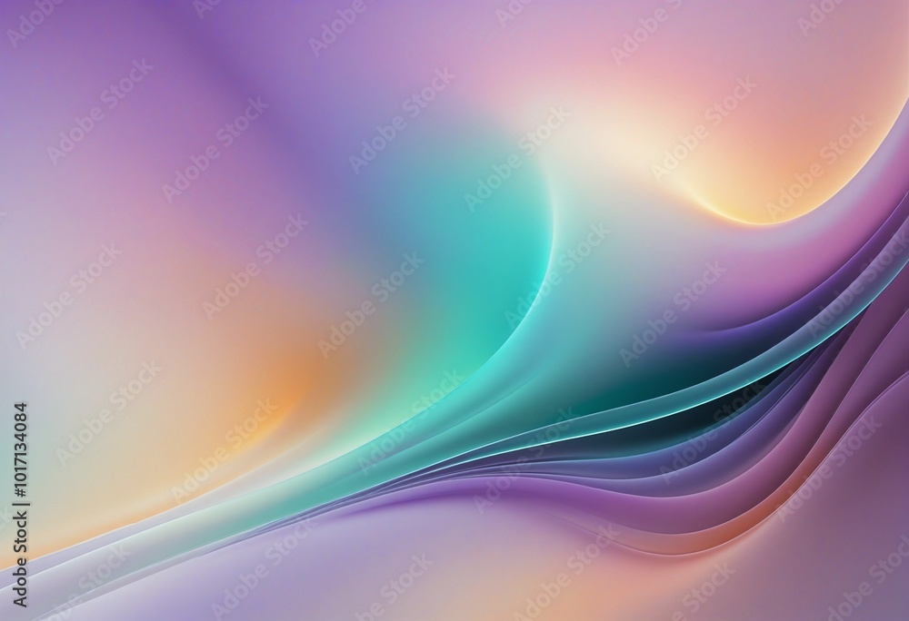 Naklejka premium Fluid Gradient with MediumPurple, Cyan, RosyBrown, Silver and Platinum (Bright Silver) Transitions