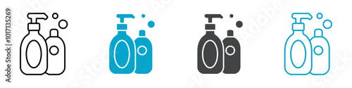 shampoo icon Line graphics illustration