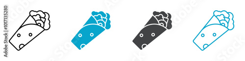 shawarma icon Line graphics illustration