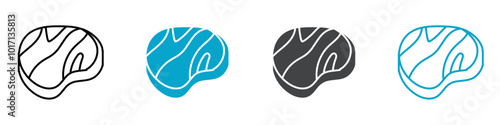 steak icon Line graphics illustration