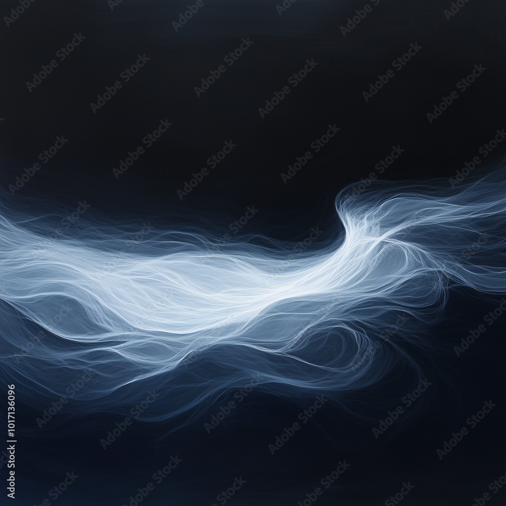 Obraz premium Artistic Concept of Tidal Forces in Navy and Silver: Oceanic Inspirations