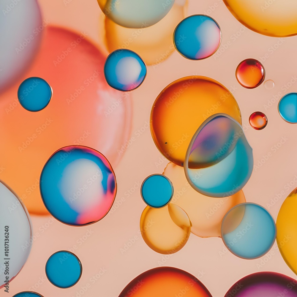 Colorful liquid bubbles Colorful liquid bubbles