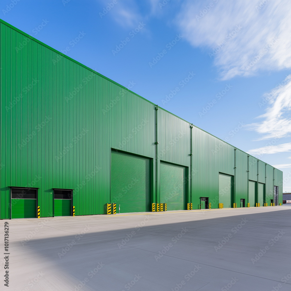 Obraz premium Fresh and Inviting Facade of a Natural Foods Distribution Hub