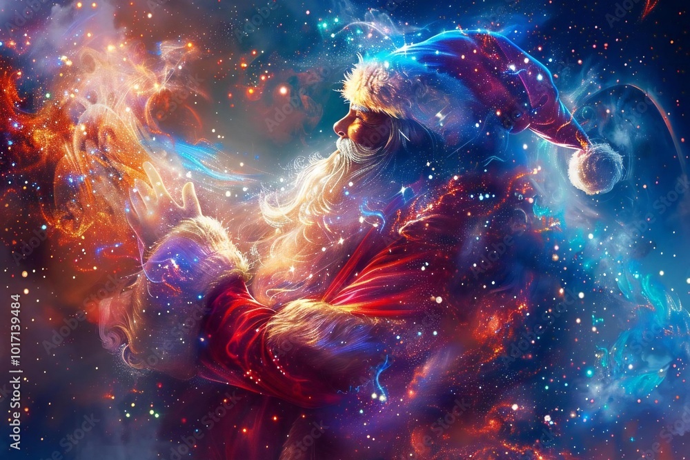 Santa Claus: Abstract Cosmic Silhouettes of Love Santa Claus: Abstract Cosmic Silhouettes of Love