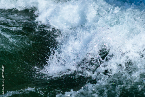 Rapids in water, closeup photo