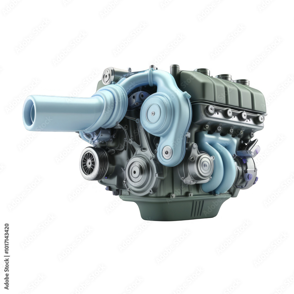 3D Model of Car Engine for Vehicle Design