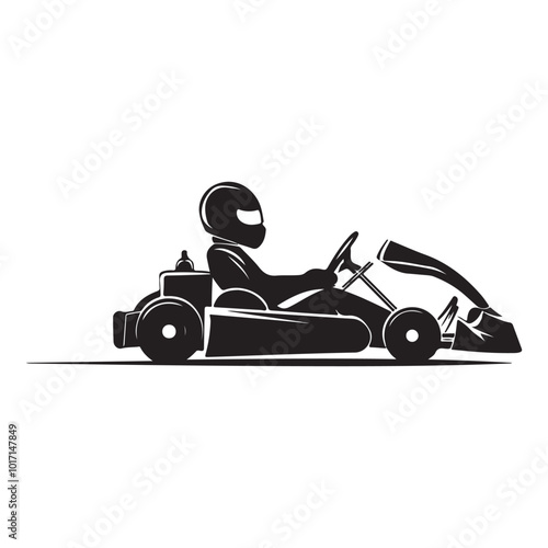 go kart vector illustration