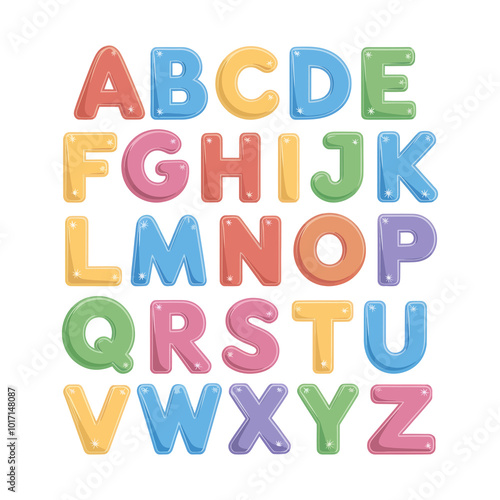 Colorful Balloon-Style Alphabet for Kids – Fun and Playful Letters for Children's Designs