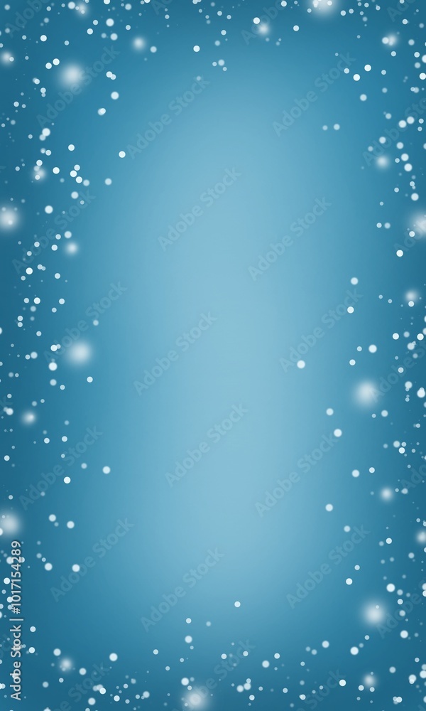 Fototapeta premium Frame with snowflakes on a blue background