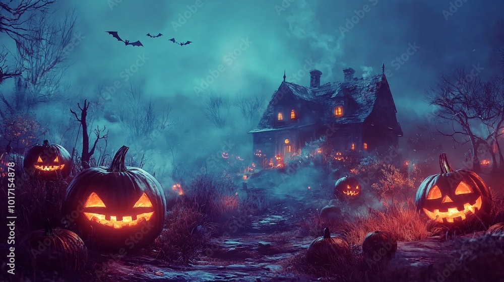 Cute and Funny Halloween Background, Lo-Fi Style Cute and Funny Halloween Background, Lo-Fi Style