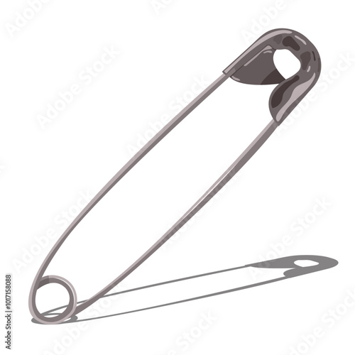 Safety Pin isolated on white background