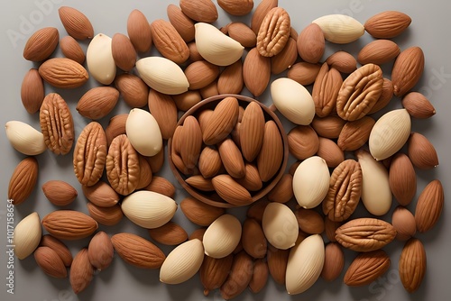 Brown and white nuts