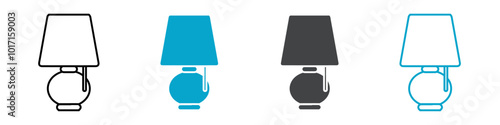 table lamp icon Vector outline sign