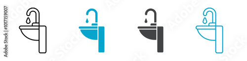 tap icon Vector outline sign