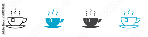 tea icon Vector outline sign