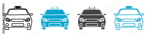 taxi icon Vector outline sign