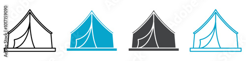 tent icon Vector outline sign