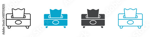 tissue box icon Vector outline sign
