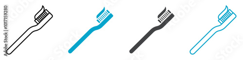 tooth brush icon Vector outline sign