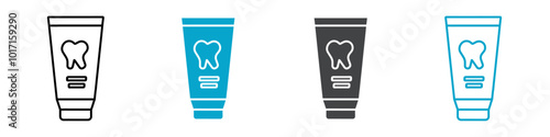 tooth paste icon Vector outline sign