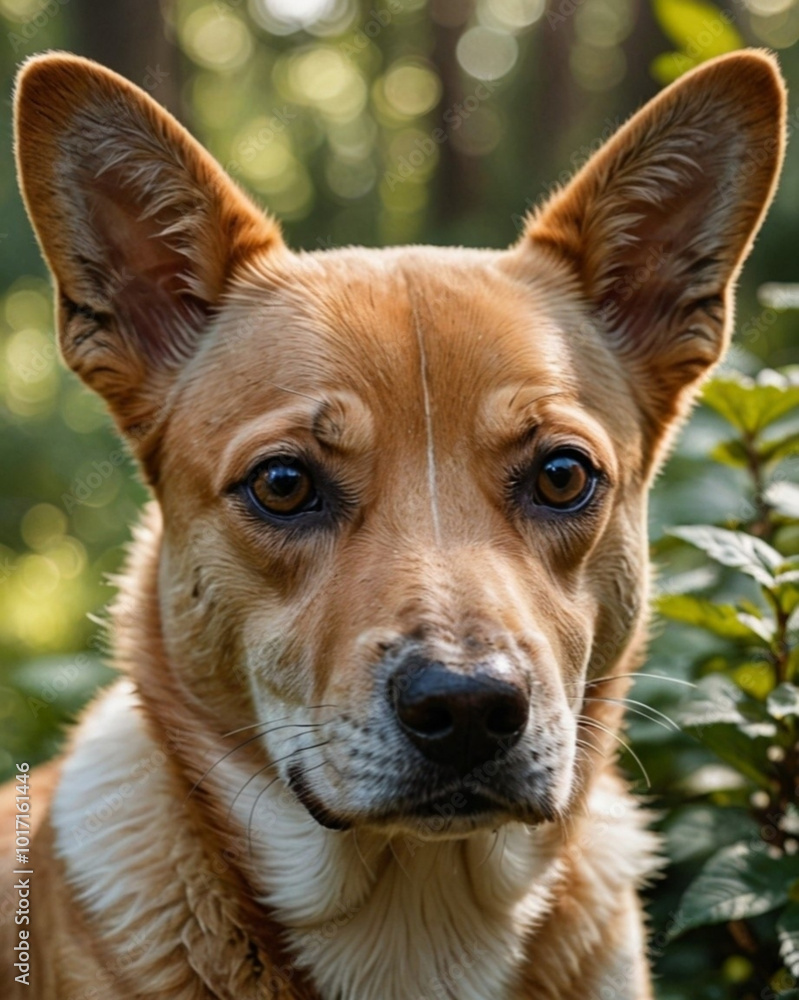 Close-up retrato rostro perro de canaán Close-up retrato rostro perro de canaán