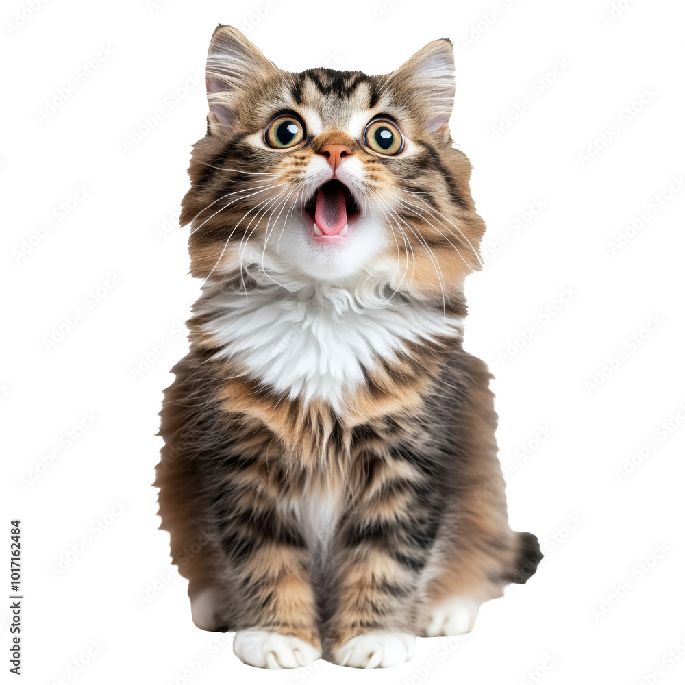 Kitten with funny facial expression transparent background Kitten with funny facial expression transparent background