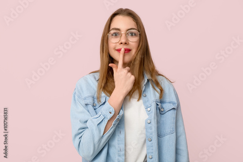 Young deaf mute woman using...