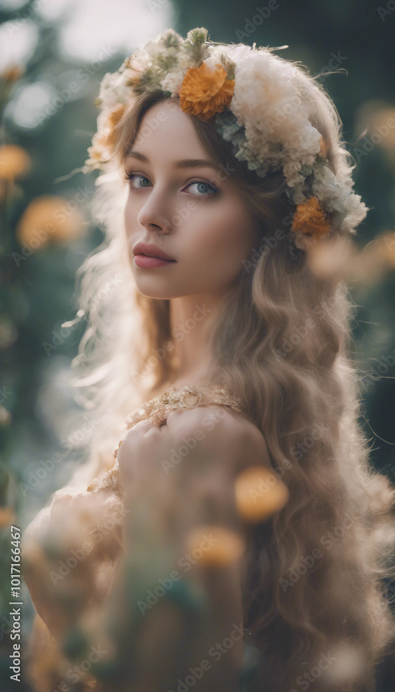 Princess with a flower vertical Princess with a flower vertical