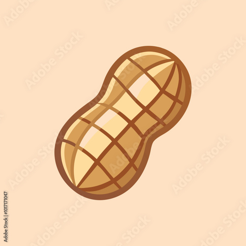 Cartoon Illustration of a Peanut Shell.