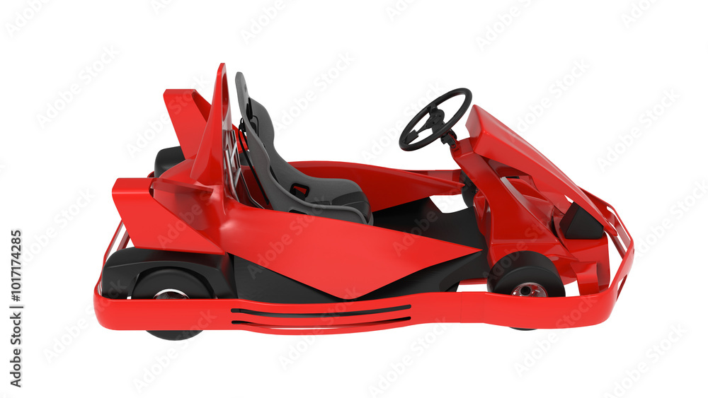 red racing cart isolated on transparent background red racing cart isolated on transparent background