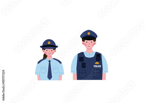 警察官の男女