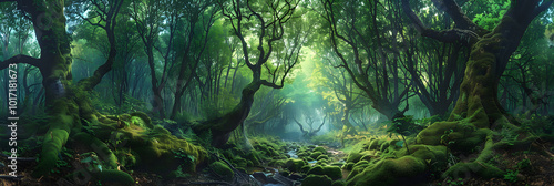 Immerse Yourself in the Timeless Tranquility of Nature's Lush Forest Labyrinth