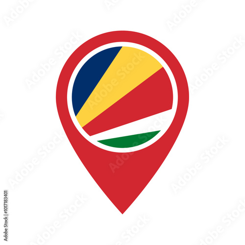 Seychelles flag location icon Free Download Seychelles flag location icon - GFXLoad