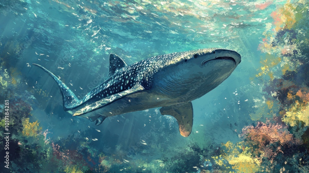 Fototapeta premium Whale Shark in the Ocean