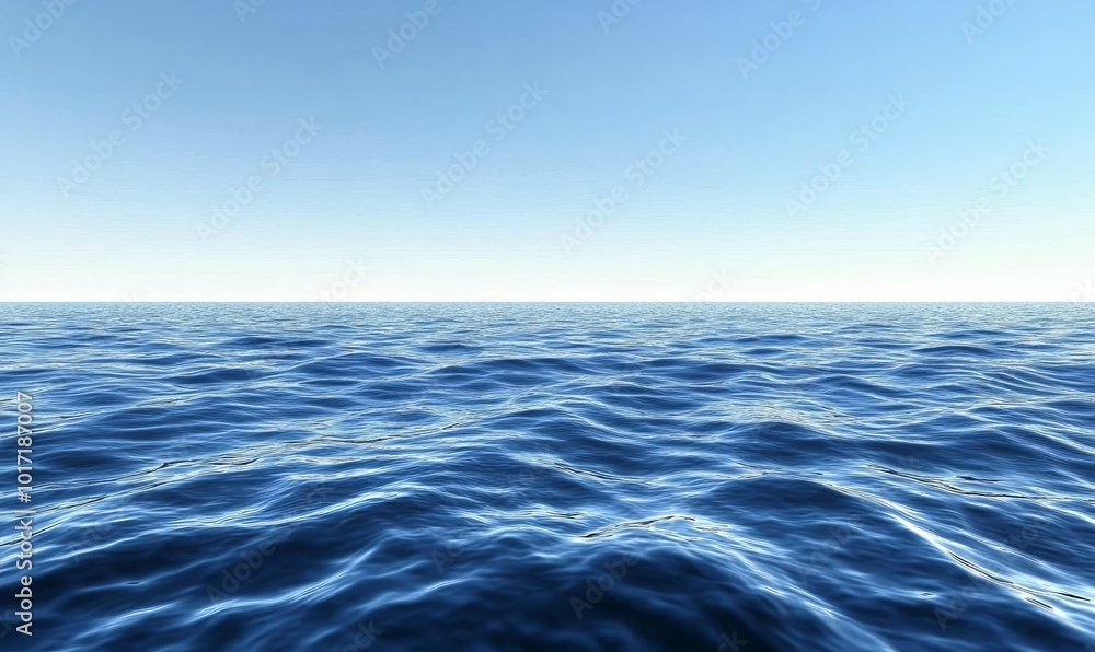 Fototapeta premium Surface level of sea against clear sky