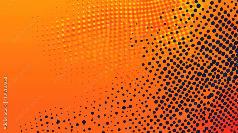 Halftone background with dots. Orange pop art pattern in comic style. Colorful dot texture. Vector illustration. Halftone background with dots. Orange pop art pattern in comic style. Colorful dot texture. Vector illustration.