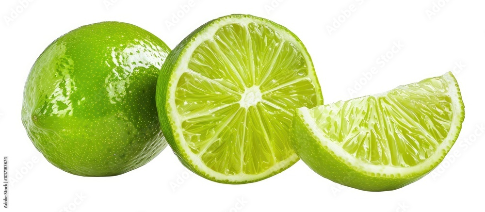 Lime on White Background with Clipping Path Lime on White Background with Clipping Path