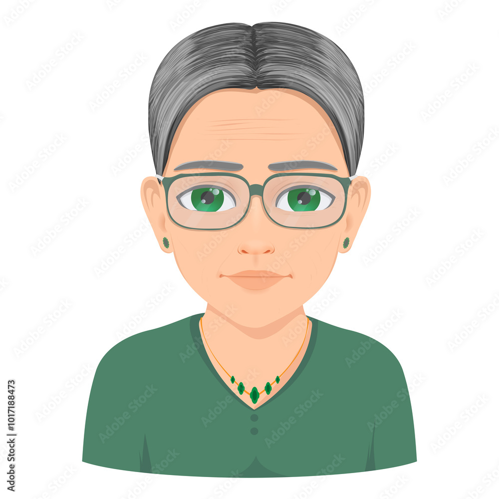 Portrait of beautiful well-groomed old woman Portrait of beautiful well-groomed old woman