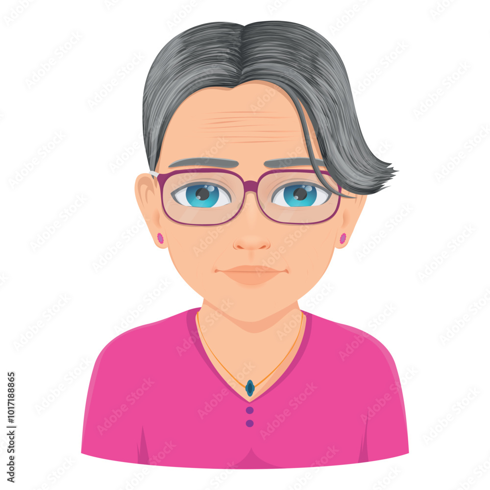 Portrait of beautiful well-groomed old woman